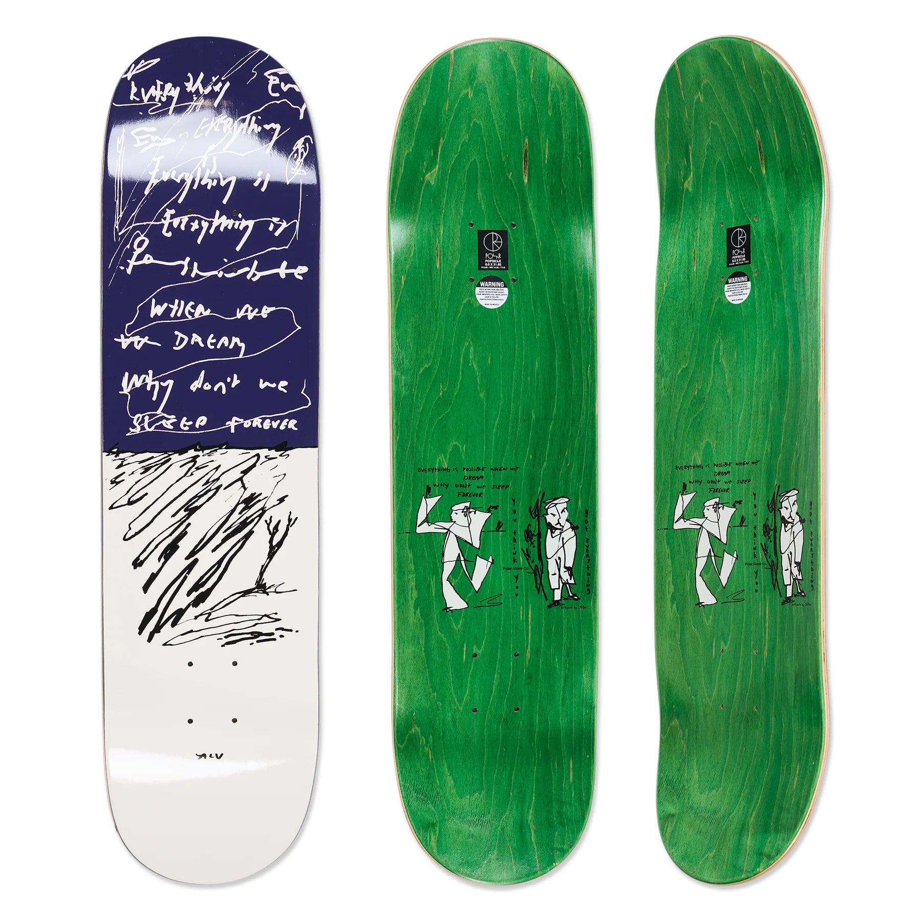 Polar Skate Co. Team Alv "Sleep Forever" Skateboard Deck