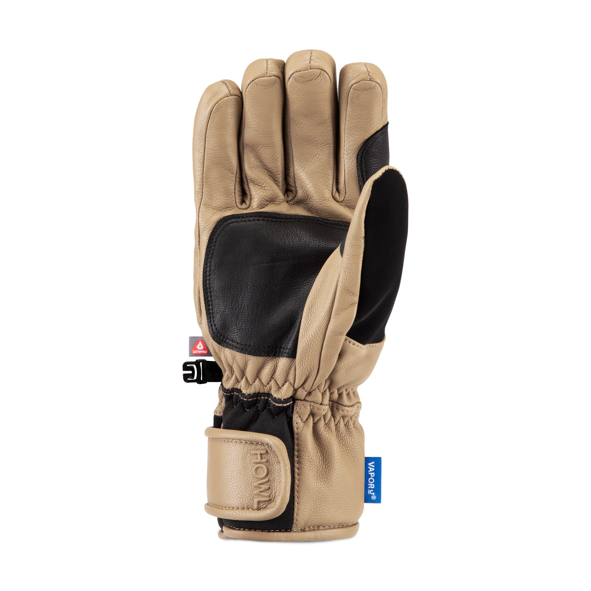 Howl Sexton Glove 2027 in tan, showing the right back side, designed for men's and women's outdoor activities and sports.