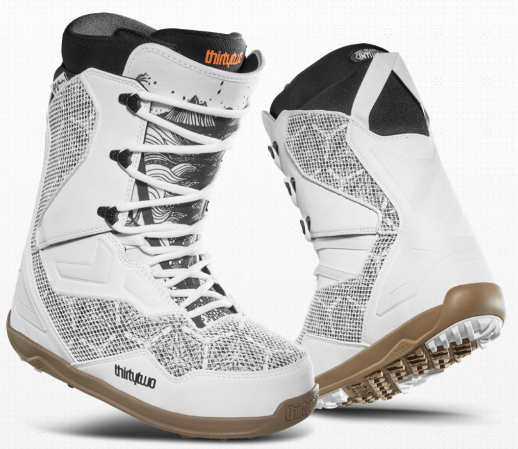 32 (Thirty Two) TM-2 (Team 2) Phil Hansen Quick Strike Snowboard Boots in White Black and Gum 2024 - M I L O S P O R T