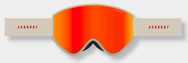 Ashbury A12 Proton Snow Goggle with a Red Mirror Lens and a Spare Yellow Lens - M I L O S P O R T
