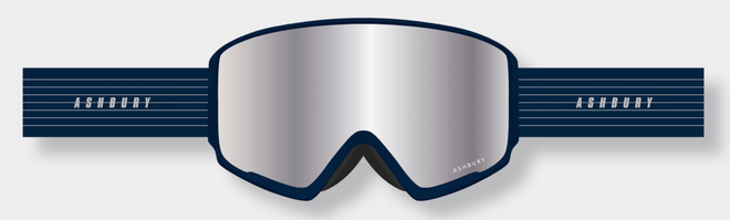 Ashbury Arrow Fielder Snow Goggle with a Silver Mirror Lens and a Spare Yellow Lens - M I L O S P O R T