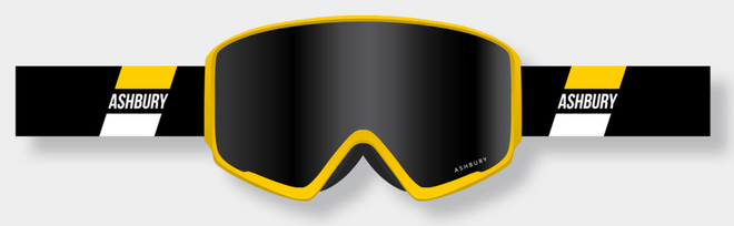 Ashbury Arrow Jolly Roger Snow Goggle with a Dark Smoke Lens and a Spare Yellow Lens - M I L O S P O R T
