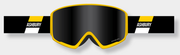 Ashbury Arrow Jolly Roger Snow Goggle with a Dark Smoke Lens and a Spare Yellow Lens