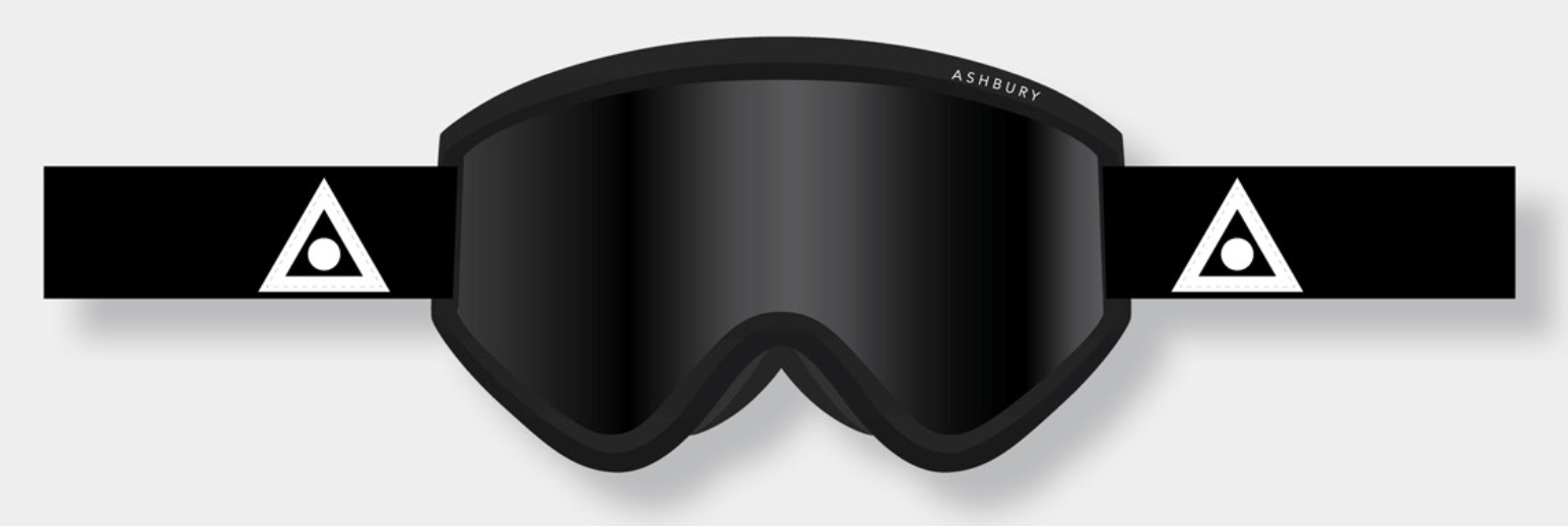 Ashbury Blackbird Black Triangle Snow Goggle with a Dark Smoke Lens and a Spare Yellow Lens - M I L O S P O R T
