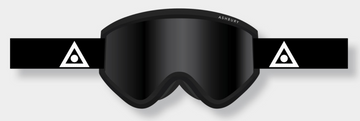 Ashbury Blackbird Black Triangle Snow Goggle with a Dark Smoke Lens and a Spare Yellow Lens