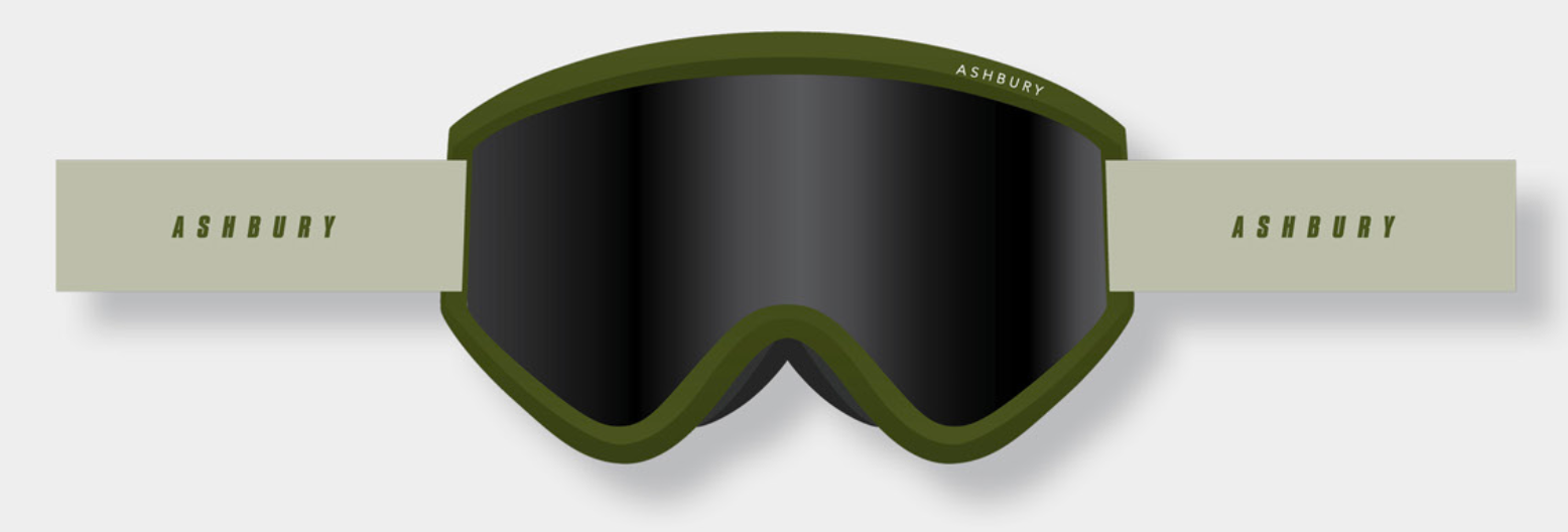 Ashbury Blackbird Canvas Snow Goggle with a Dark Smoke Lens and a Spare Yellow Lens - M I L O S P O R T