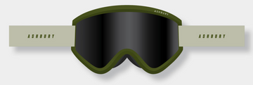 Ashbury Blackbird Canvas Snow Goggle with a Dark Smoke Lens and a Spare Yellow Lens