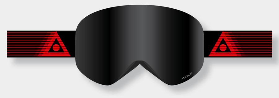 Ashbury Hornet Bandit Snow Goggle with a Dark Smoke Lens and a Spare Yellow Lens