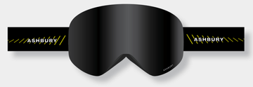 Ashbury Hornet Frequency Snow Goggle with a Dark Smoke Lens and a Spare Yellow Lens