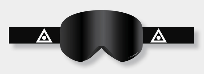 Ashbury Sonic Black Triangle Snow Goggle with a Dark Smoke Lens and a Spare Yellow Lens - M I L O S P O R T