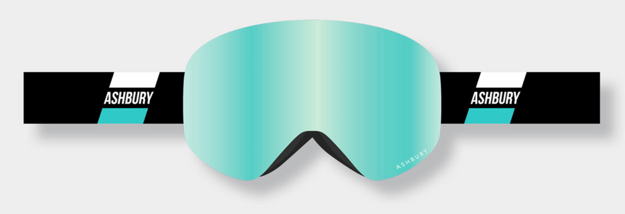 Ashbury Sonic Merlin Snow Goggle with a Teal Mirror Lens and a Spare Yellow Lens