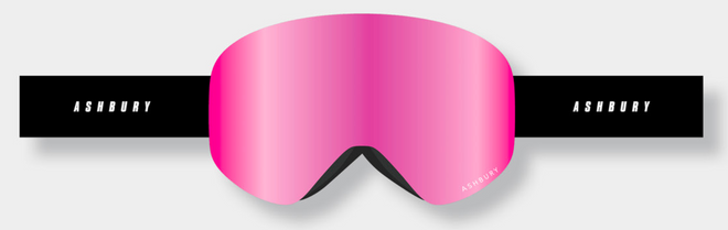 Ashbury Sonic Sensor Snow Goggle with a Pink Mirror Lens and a Spare Yellow Lens - M I L O S P O R T