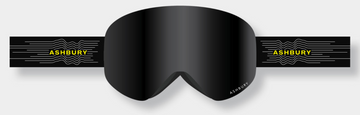 Ashbury Sonic Siesemic Snow Goggle with a Dark Smoke Lens and a Spare Yellow Lens