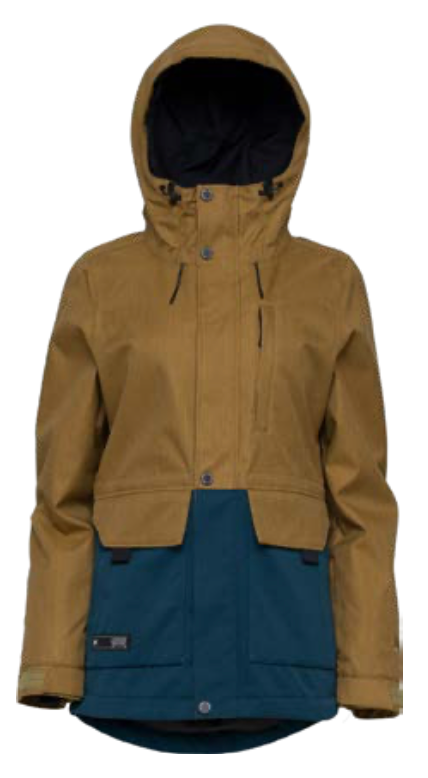 L1 Anwen Womens Snow Jacket in Dull Gold Abyss 2024 - M I L O S P O R T