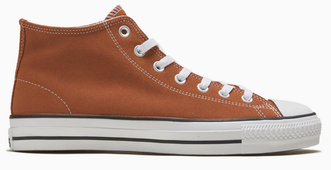 Converse CTAS Pro Mid Skate Shoe in Tawny Owl, White, and Black - M I L O S P O R T