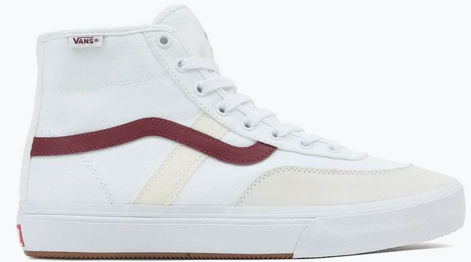 Vans Crockett High in White and Red - M I L O S P O R T