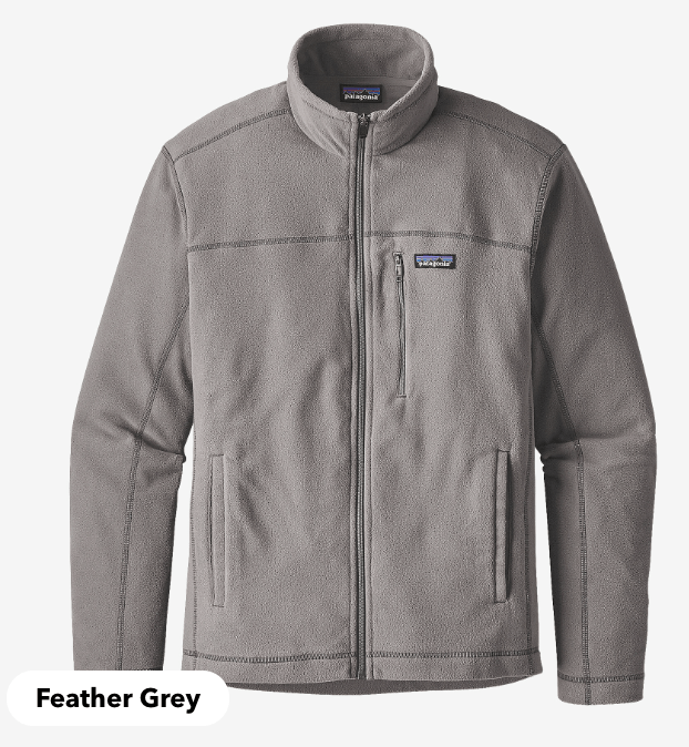 Patagonia Mens Micro D Fleece Jacket 2024 in Feather Grey