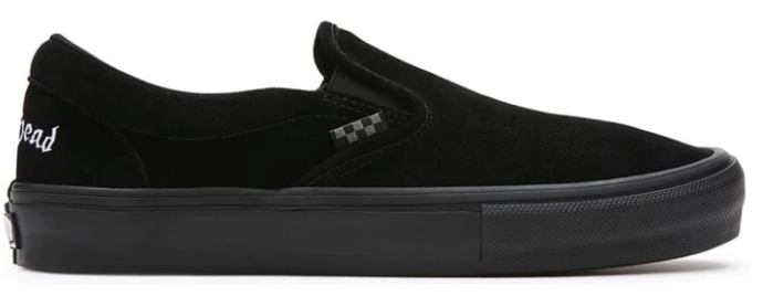 Vans Skate Slip on in Motorhead Skate Shoe in Black and Black
