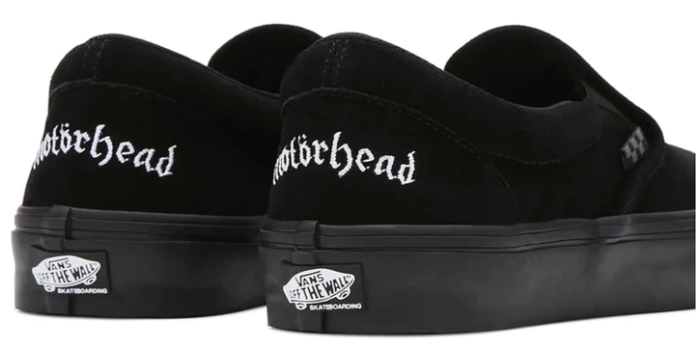Vans Skate Slip on in Motorhead Skate Shoe in Black and Black - M I L O S P O R T