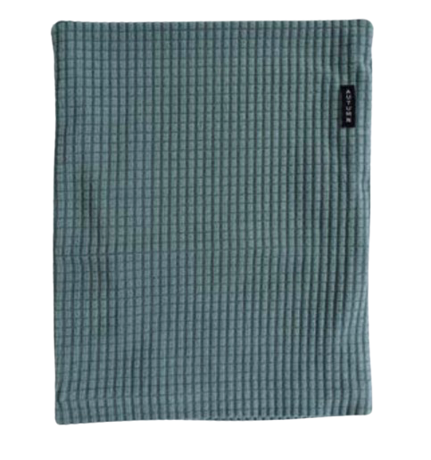 Autumn Grid Fleece Neck Gaiter for men and women, soft fleece fabric with a plaid pattern, versatile for outdoor cold weather wear.