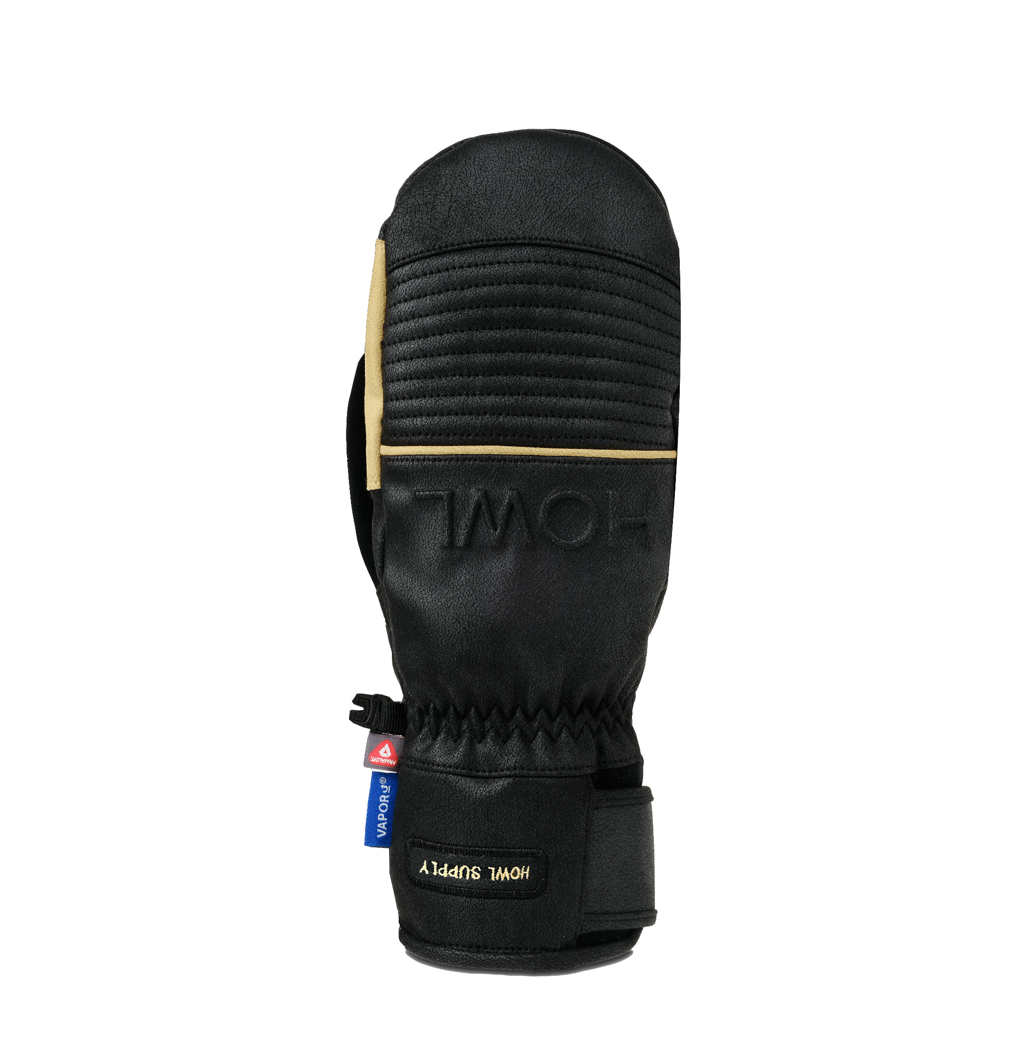 Black Howl Sexton Mitt for men and women, showcasing a warm, insulated winter glove with a sleek design.