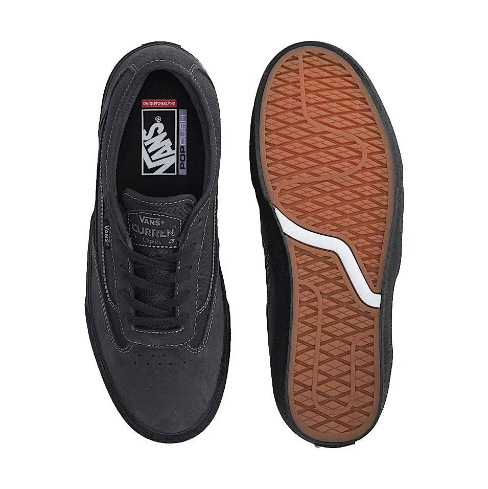 Vans Skate Curren Caples Shoe in Charcoal Grey and Black - M I L O S P O R T