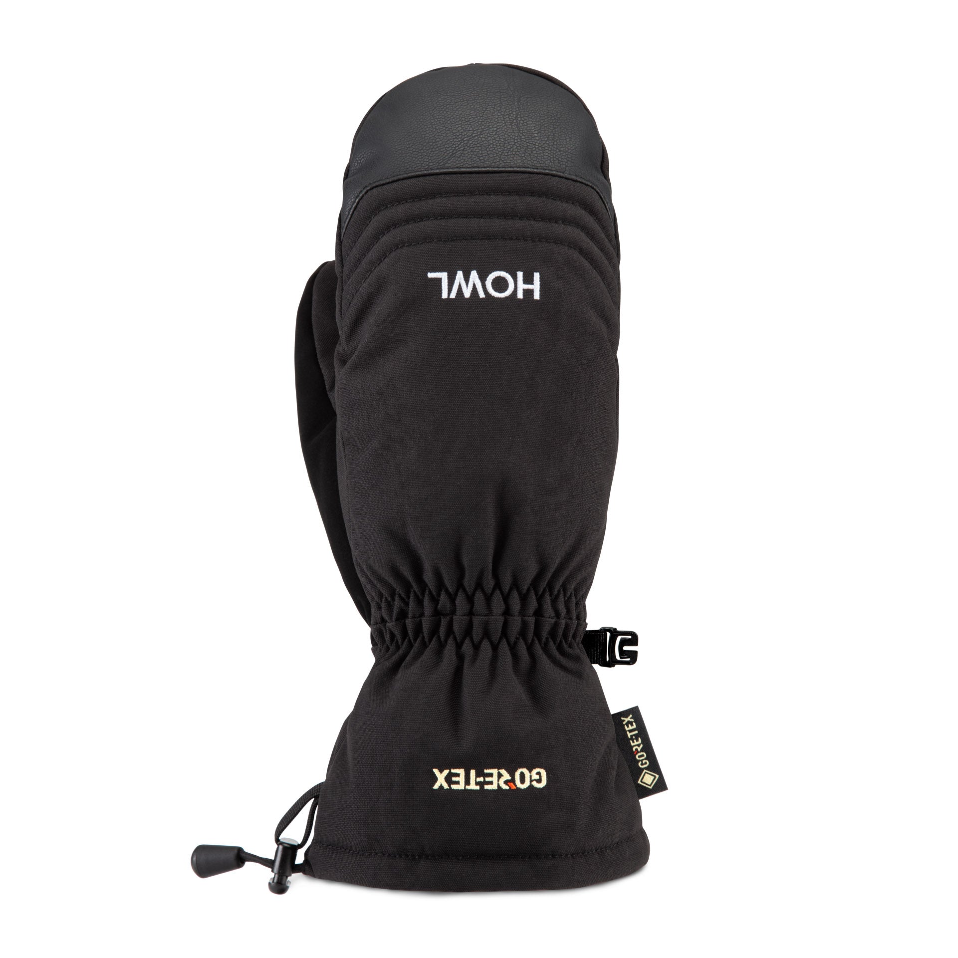 Black Howl Team Gore-Tex Mitt for men and women, showing the front view of the waterproof winter glove.