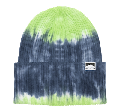 Autumn Tie Dye Split Beanie in Highlighter 2024