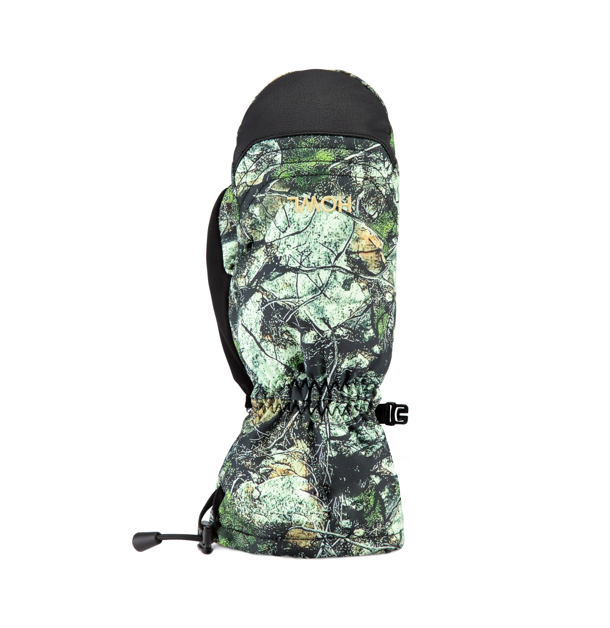 Howl Youth Team Mitt 2027 in Realtree camouflage, designed for men and women, showing the front view of the insulated winter mitt.