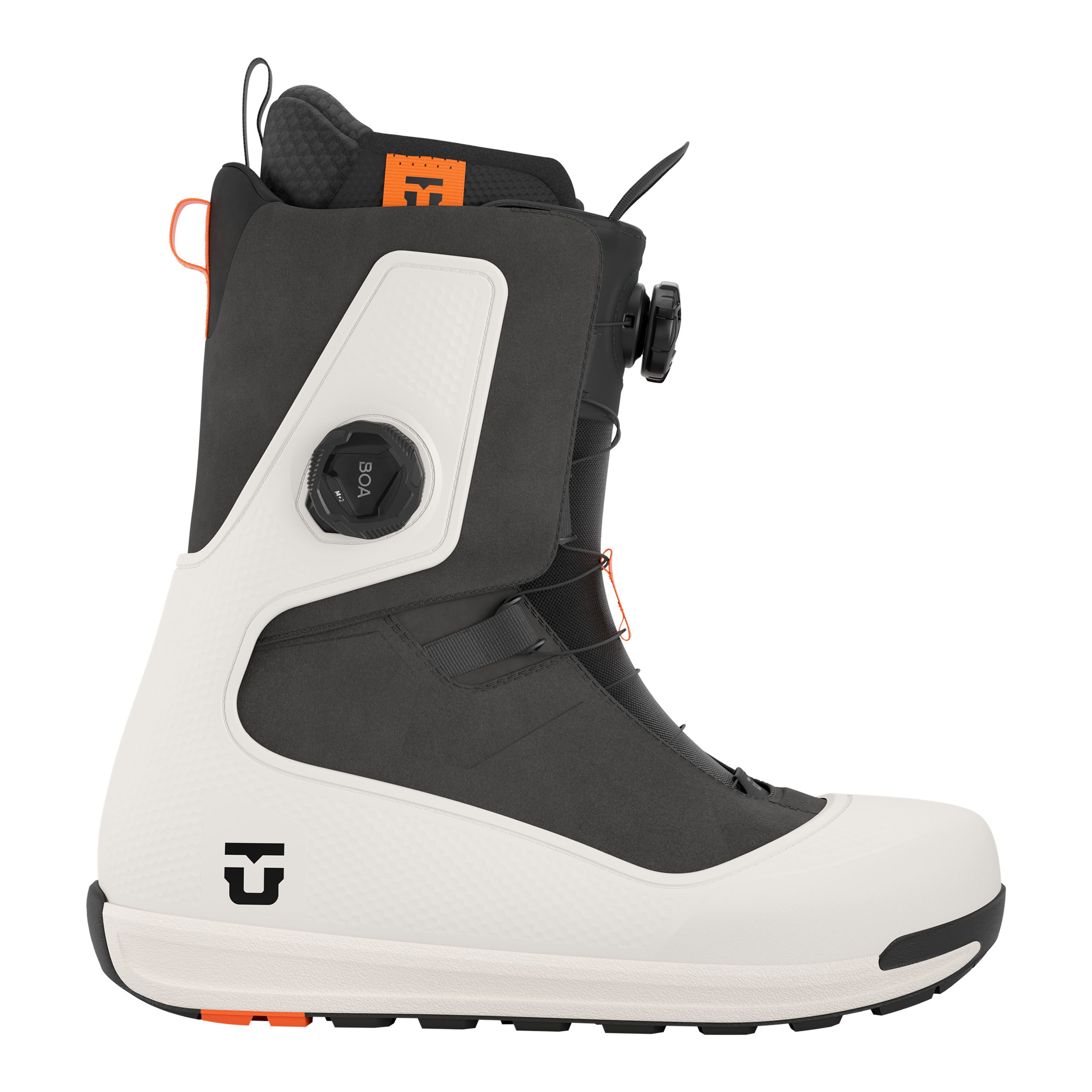 Union Reset Snowboard Boot 2027 in white, side view showing sleek design and secure lacing system, ideal for snowboarding enthusiasts.