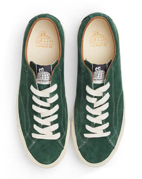 Last Resort VM003 LO Suede Shoe in Elm Green and White - M I L O S P O R T