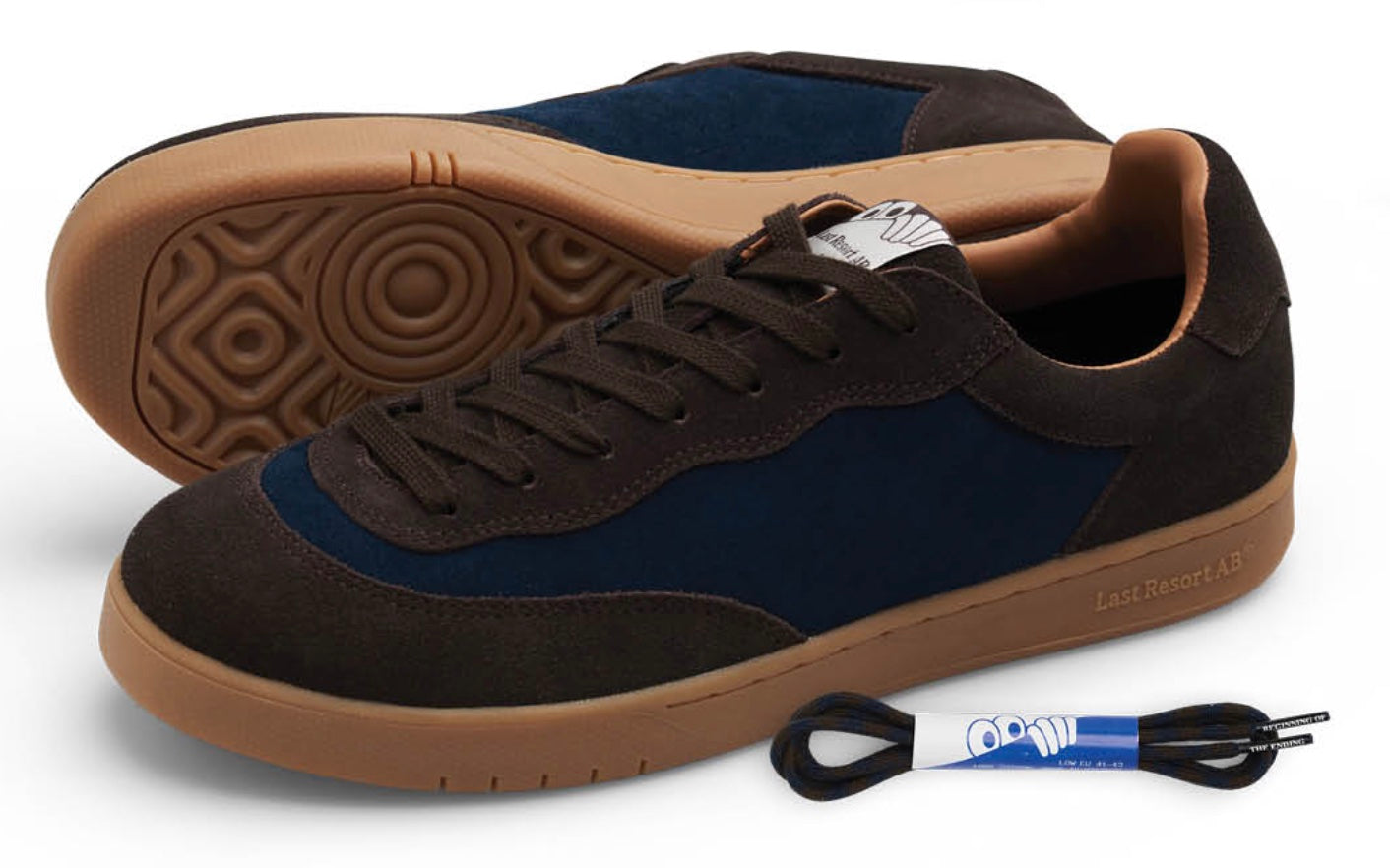 Last Resort CM001 LO Suede Shoe in Coffee Bean Dress Blues and Gum - M I L O S P O R T