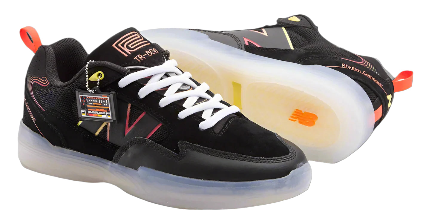 New Balance Numeric 808 Lite Tiago Roland Skate Shoe in Black Orange and Ice Rhythm Composer