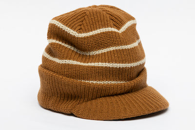 Autumn Visor Beanie in Work Brown 2024 - M I L O S P O R T