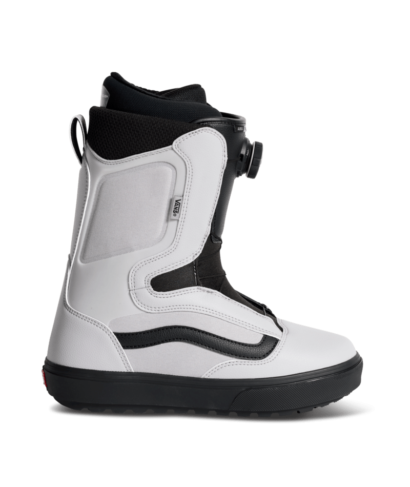Vans Aura OG men's snowboard boot in  white, featuring laces and padded collar for winter snowboarding comfort.