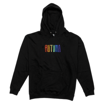 Autumn Embroidered Wordmark Pullover Sweatshirt in Black 2024
