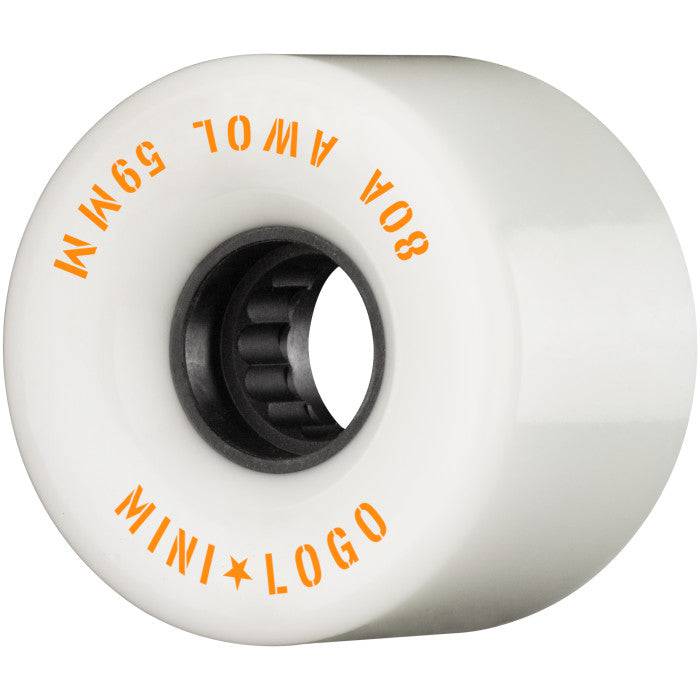 Mini Logo AWOL Skate Wheels 80a in White 59mm
