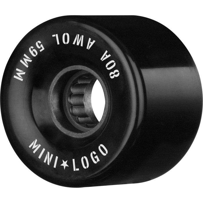 Mini Logo AWOL Skate Wheels 80a in Black 59mm