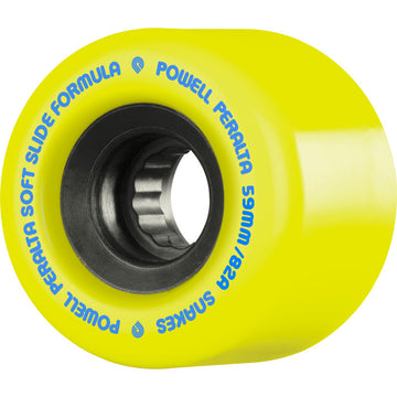 Powell Peralta Soft Slides Skateboard Wheels 82a in Yellow