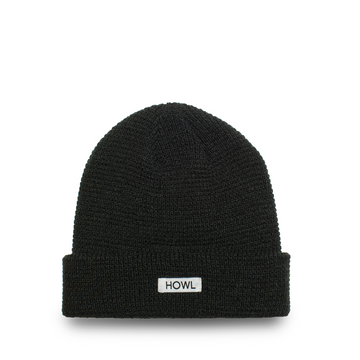 Howl Waffle Beanie in Black 2024