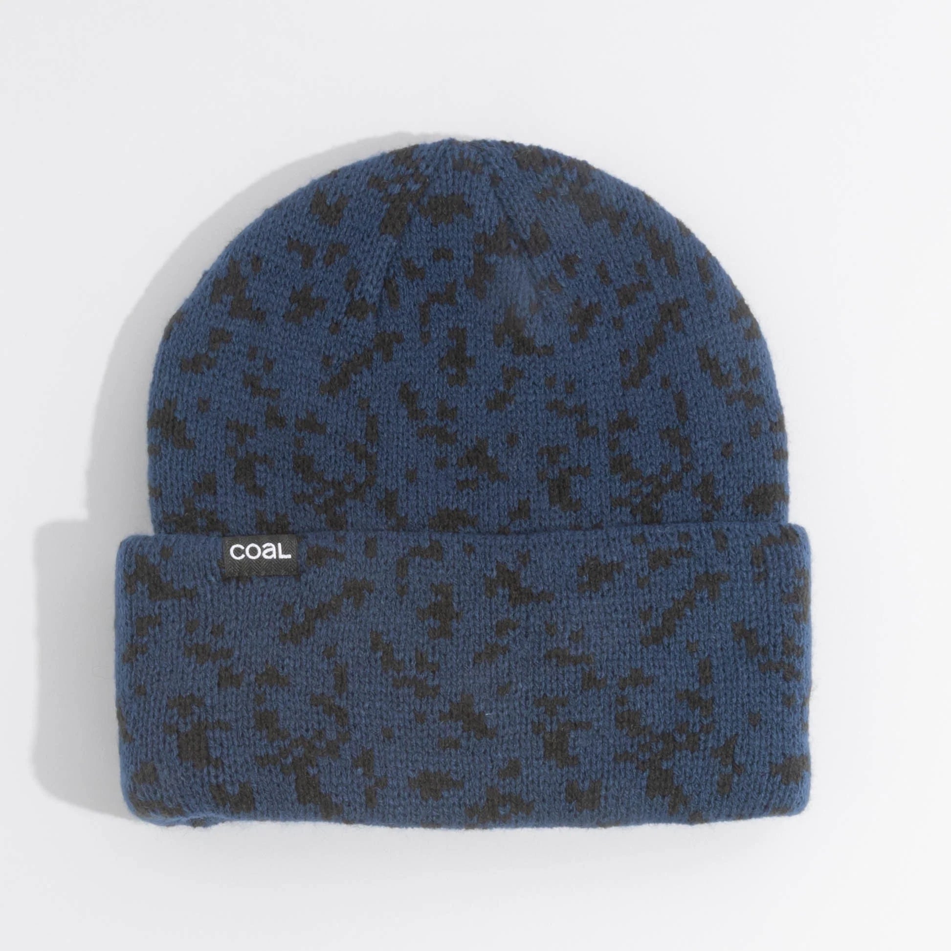 Coal Wayne Beanie in Navy Grid Camo