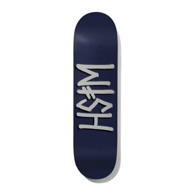 Deathwish Wish Skateboard Deck in Navy and Silver