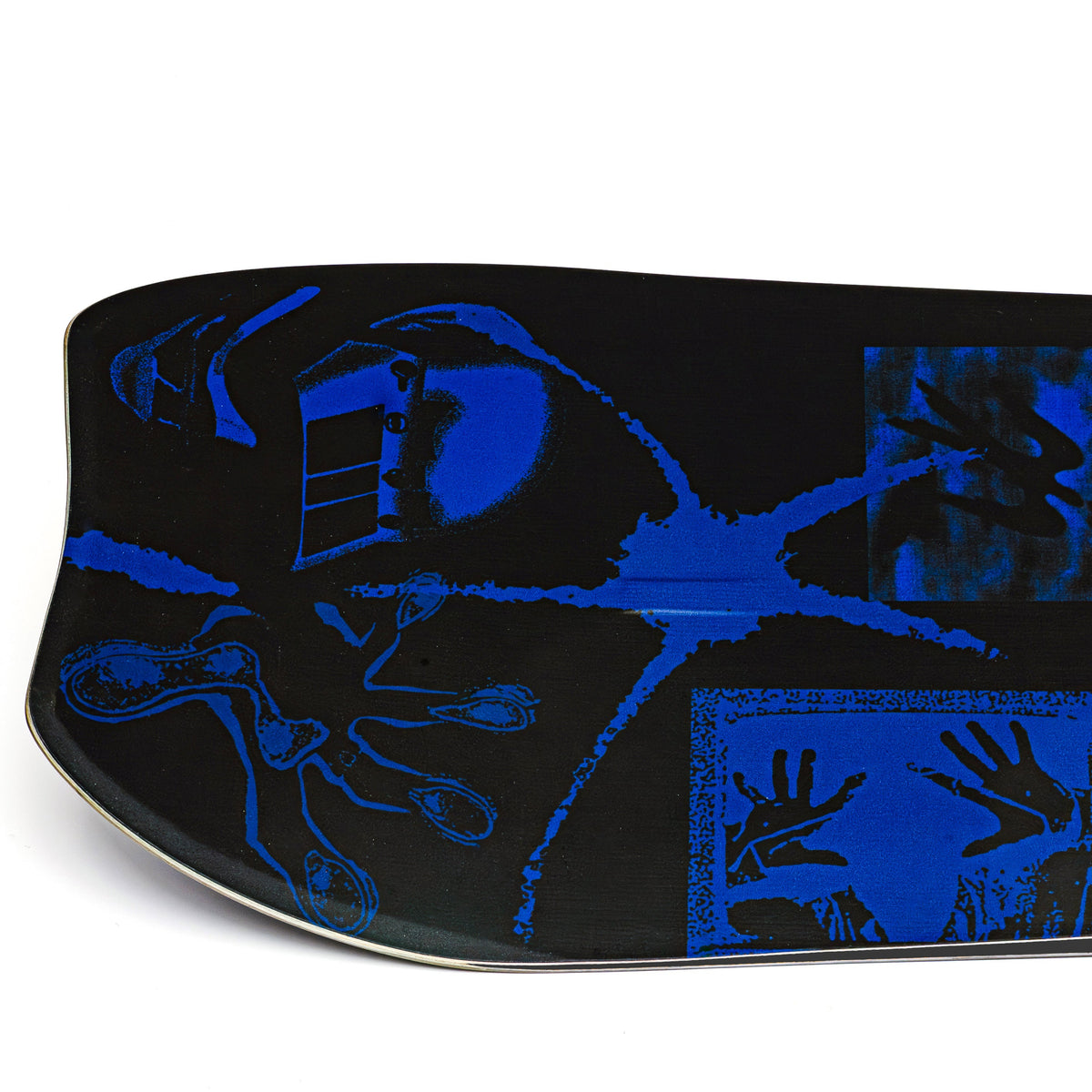 Armada Sicko snowboard showing the topsheet and tail design, perfect for snowboarding enthusiasts.