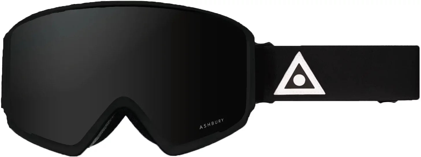 Ashbury Arrow Snow Goggle with a Black Triangle Frame and a Dark Smoke Lens and a Spare Yellow Lens 2025 - M I L O S P O R T