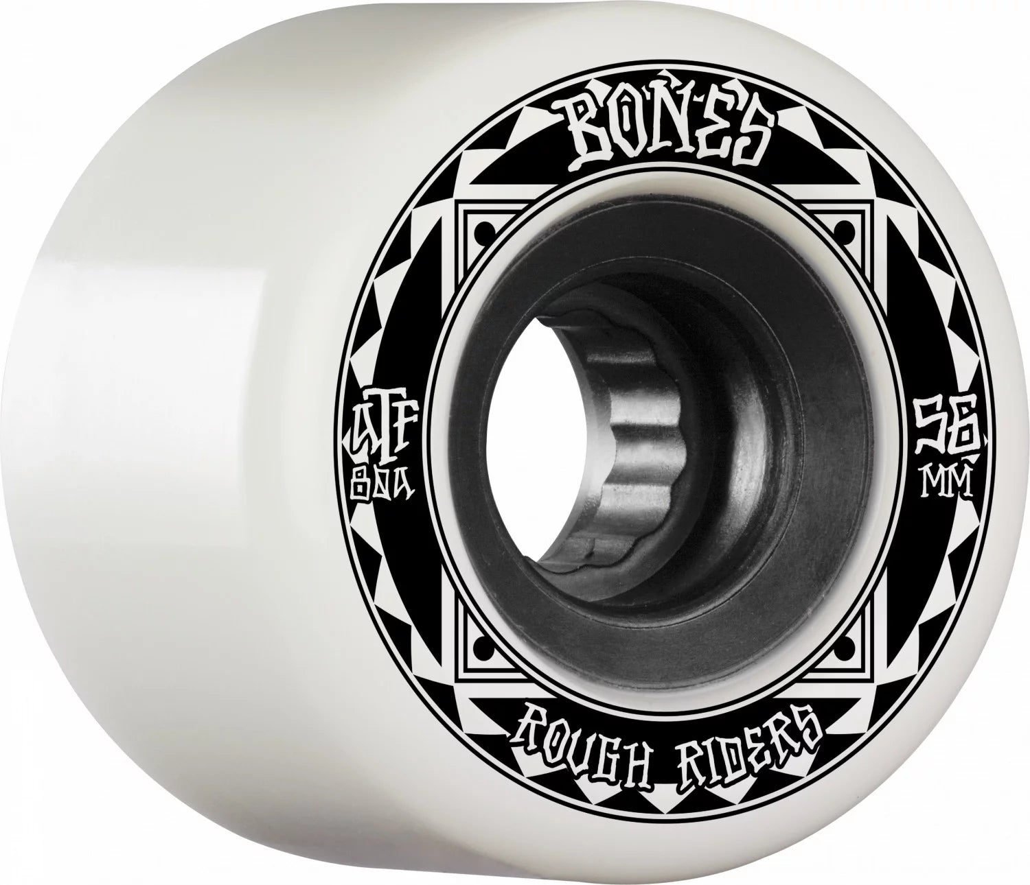 Bones Rough Riders Runners 59mm Skate Wheels in 80a All Terrain Formula White - M I L O S P O R T