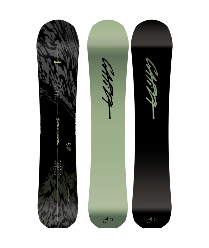 Capita Sidewinder snowboard for snowboarding, featuring a sleek design and durable construction, ideal for winter sports enthusiasts.