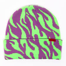 Corduroy Tribal Flame Beanie