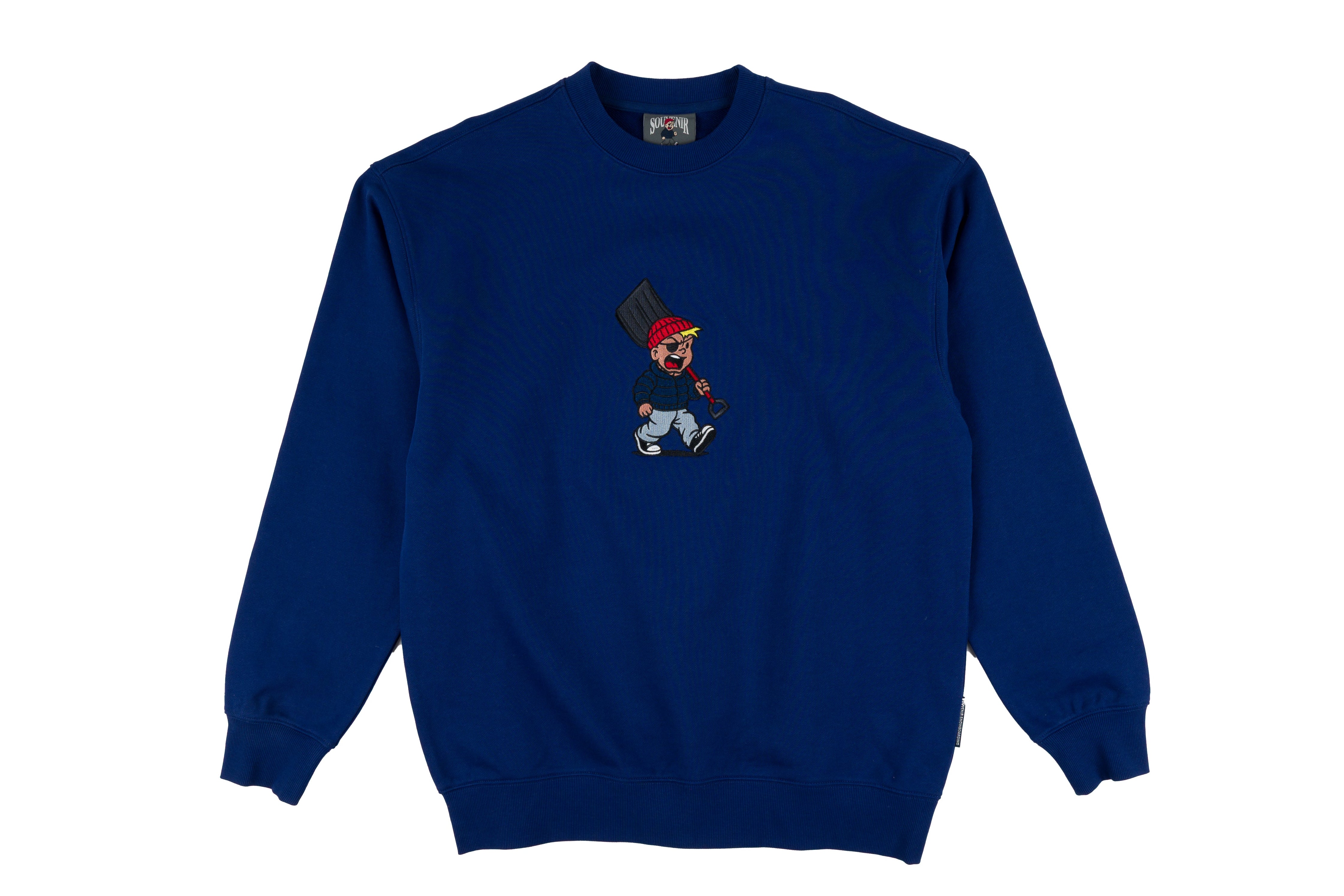 Souvenir men's and women's Snowboard Joe Crew Sweatshirt 2027, casual fit with graphic design, shown in front view.