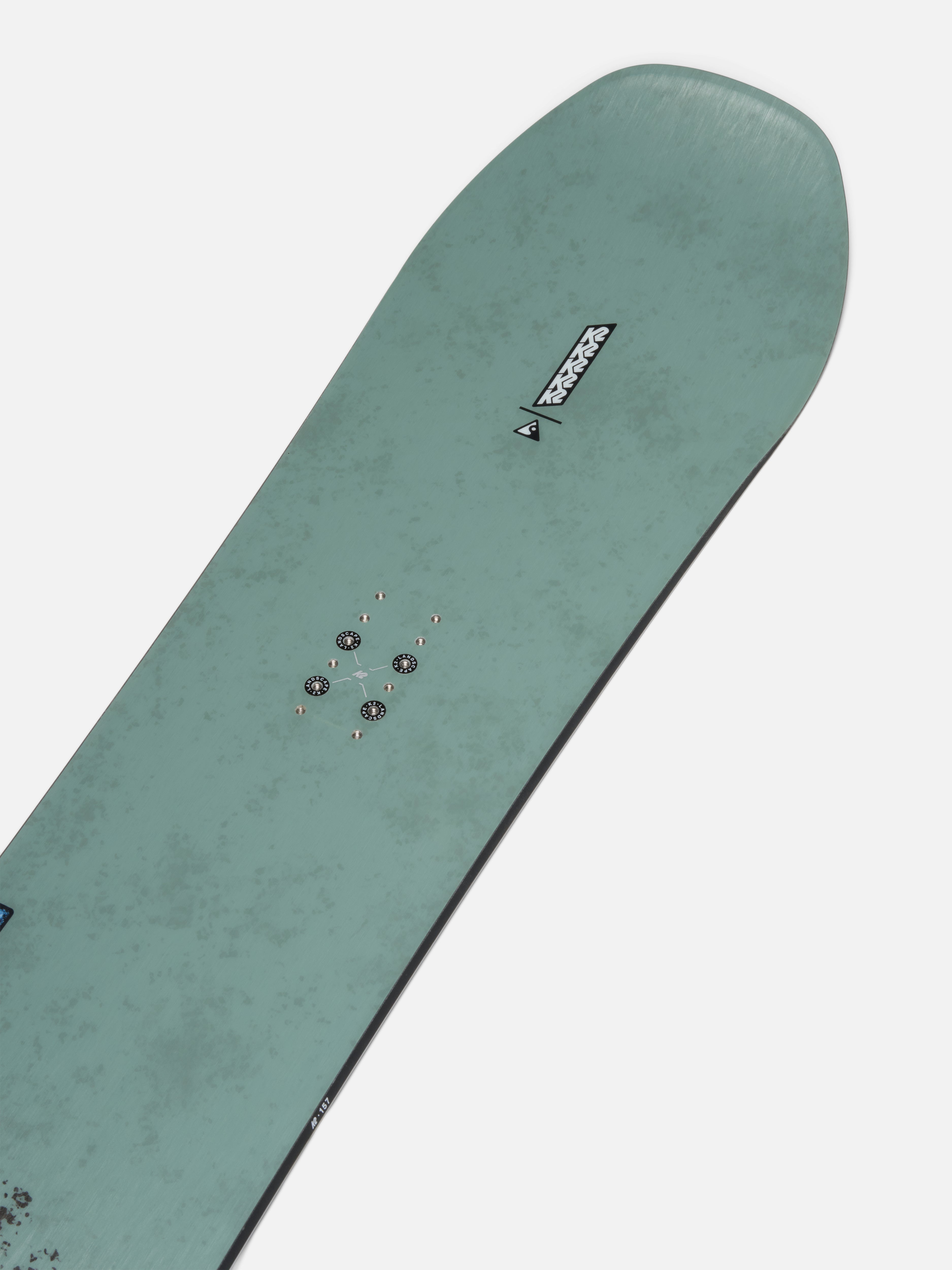 K2 Commonwealth Snowboard 2027 with pointed nose and sleek design, suitable for advanced snowboarding in winter conditions.