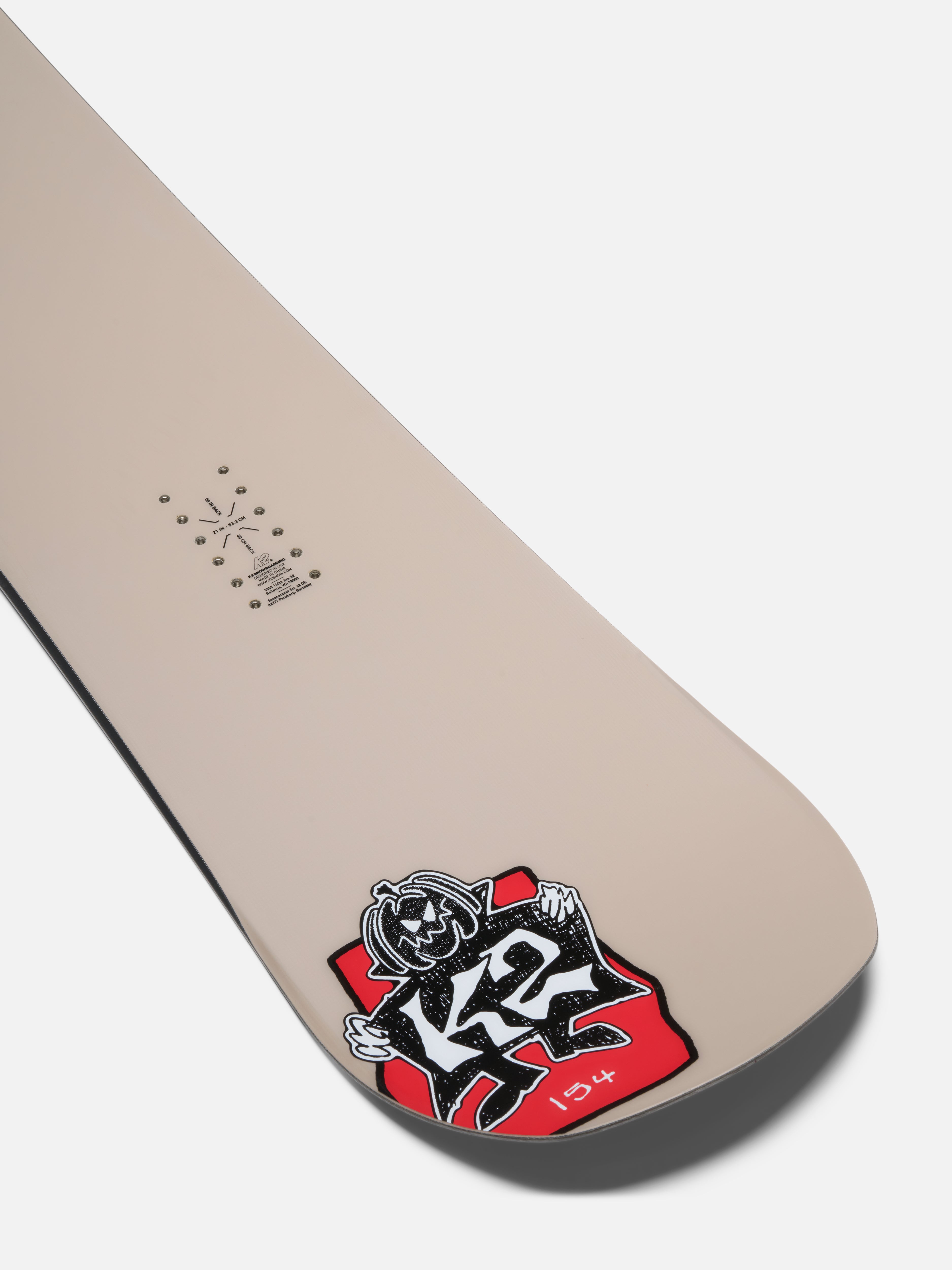 K2 World Peace snowboard for winter snowboarding, featuring a colorful design and the K2 brand logo.
